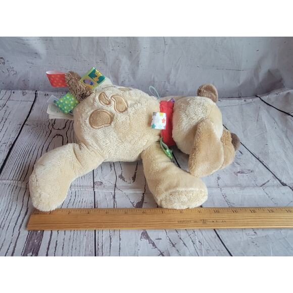 Taggies Buddy Dog Plush Tan Puppy 12" Mary Meyer Stuffed Animal toy Bean Bottom - Picture 4 of 9